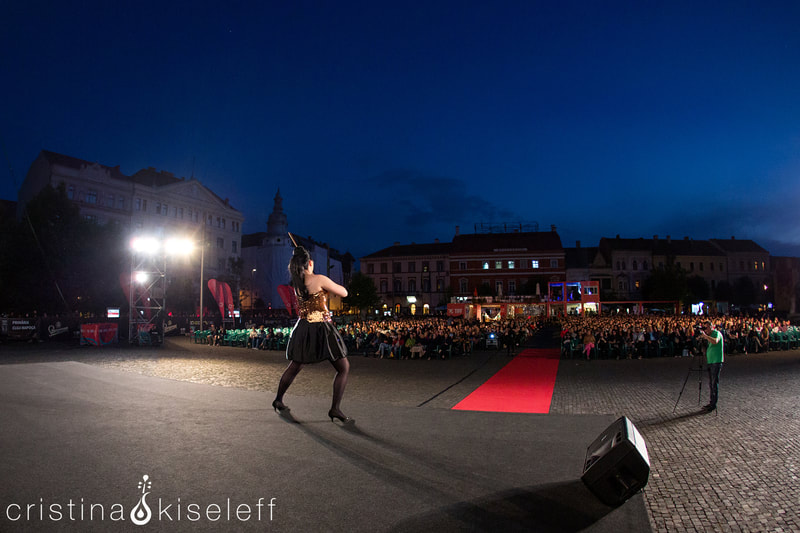 Cristina Kiseleff Electric violinist performing live at Transylvania International Film Festival